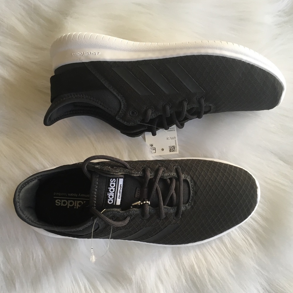 NWT Adidas Women’s Cloudfoam 3 Stripe Black Shoes - Picture 3 of 7